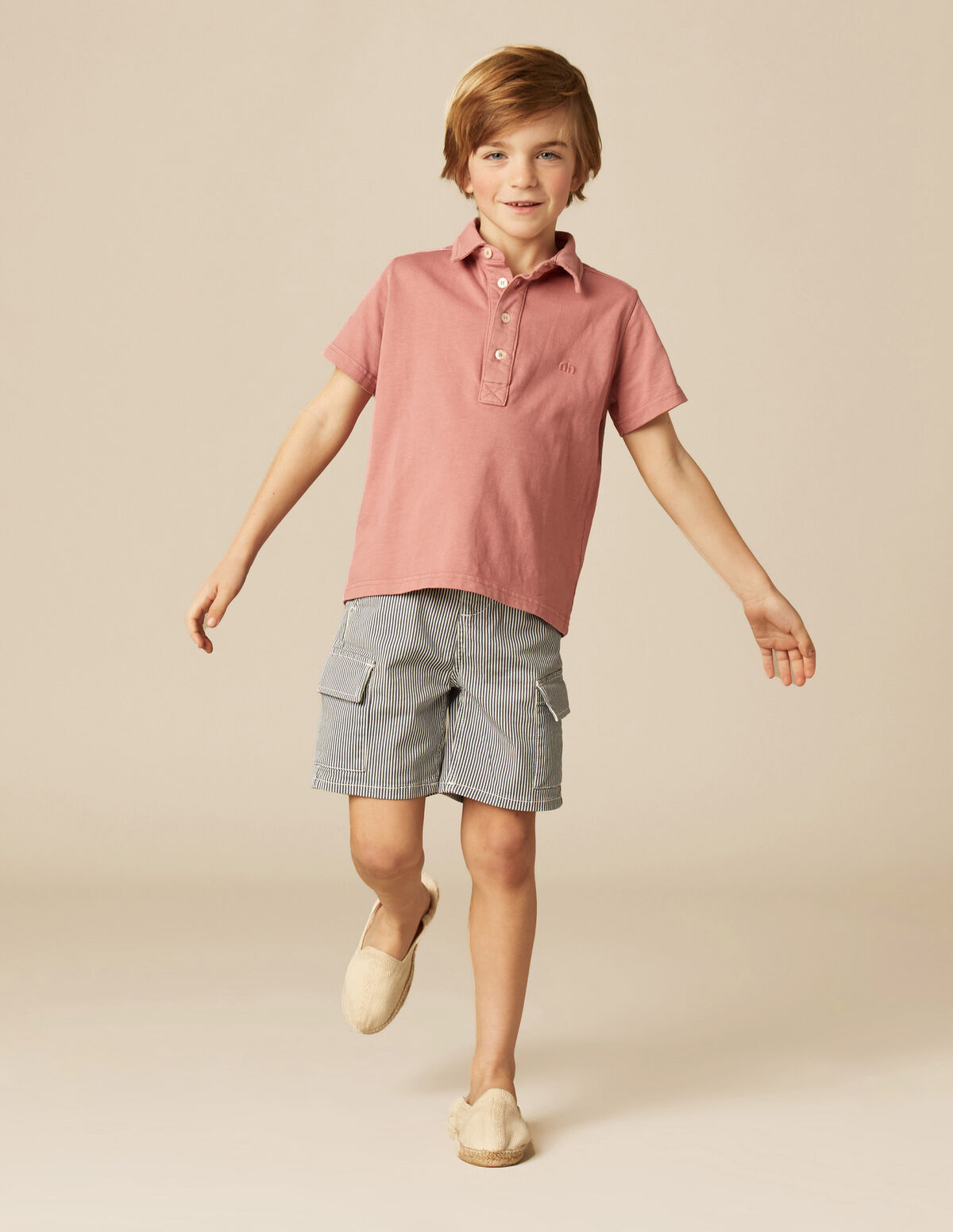 POLO MANCHES COURTES FRAISE