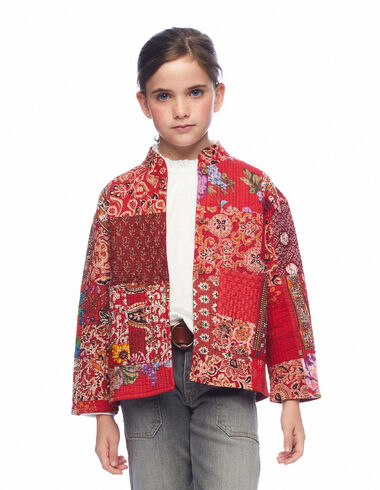 Terracotta patchwork jacket - Clothing - Nícoli