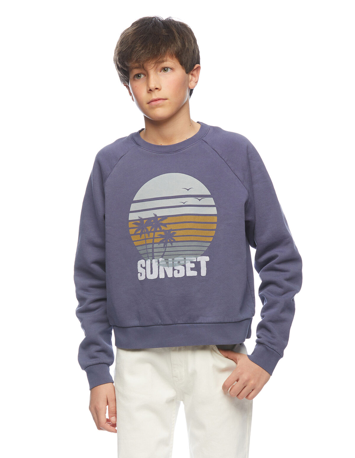 Sudadera print azul