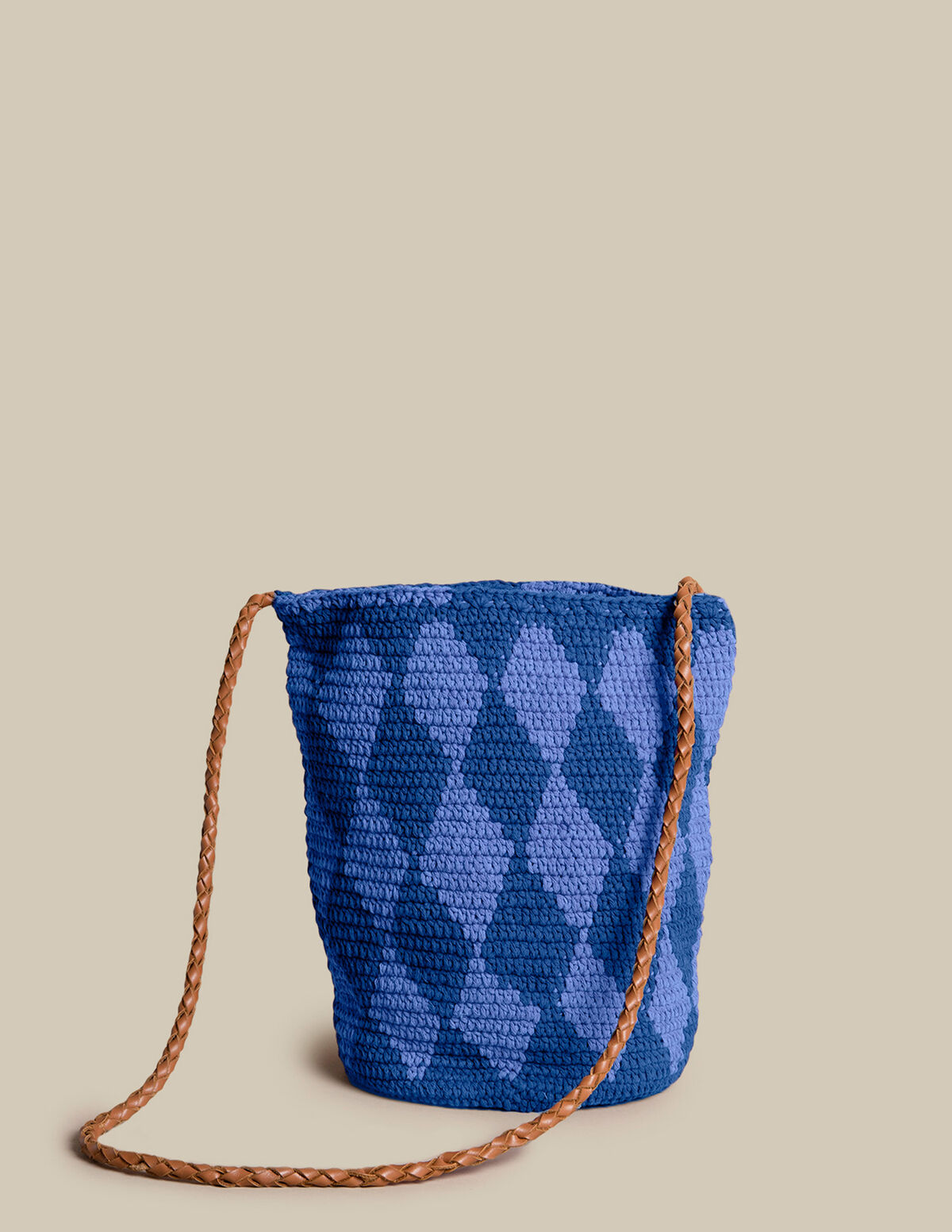 BOLSO ROMBOS AZUL