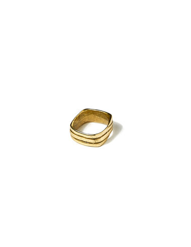 Gold square spiral ring - View all > - Nícoli