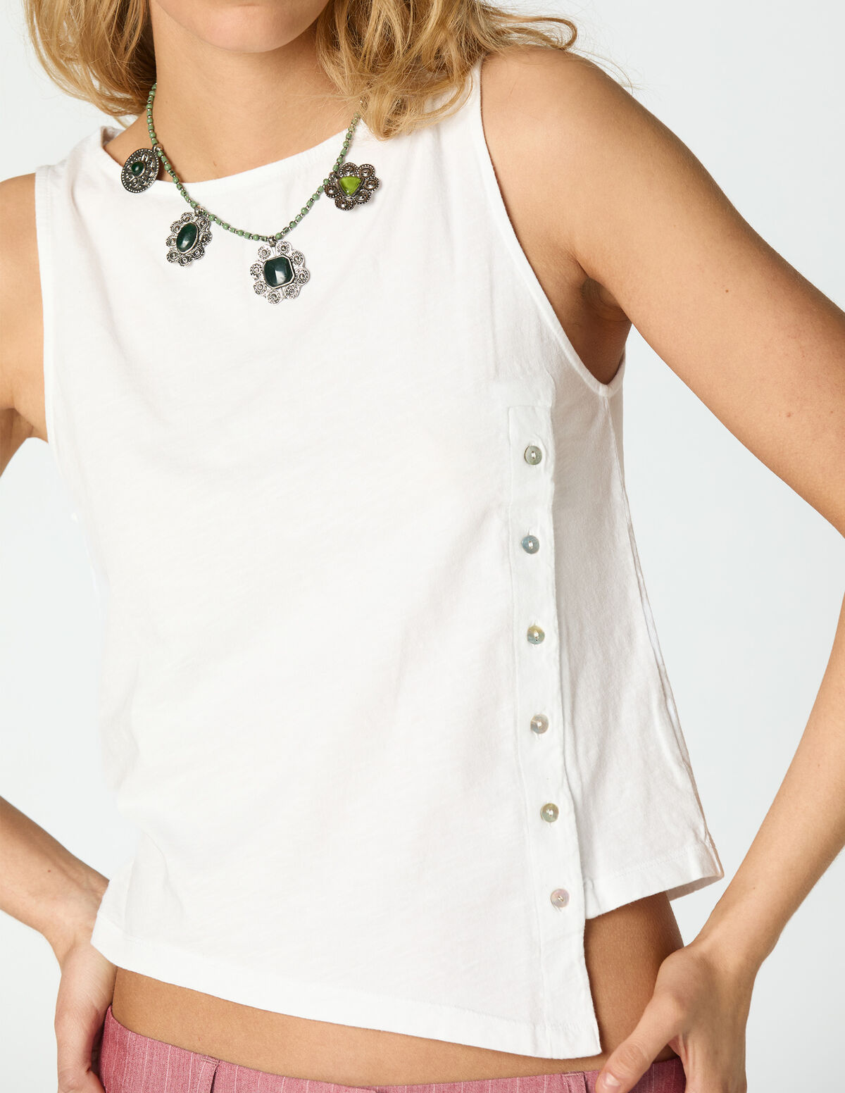 PICKLE BUTTONED T-SHIRT