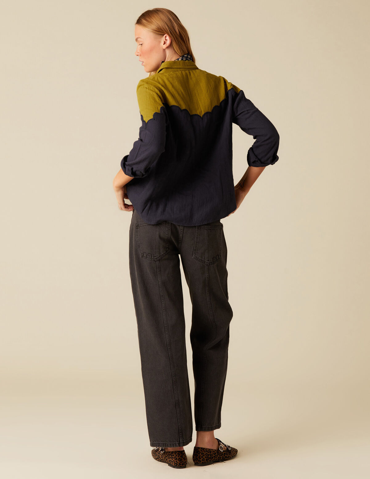 CALÇAS LARGAS BOLSOS ANTRACITE