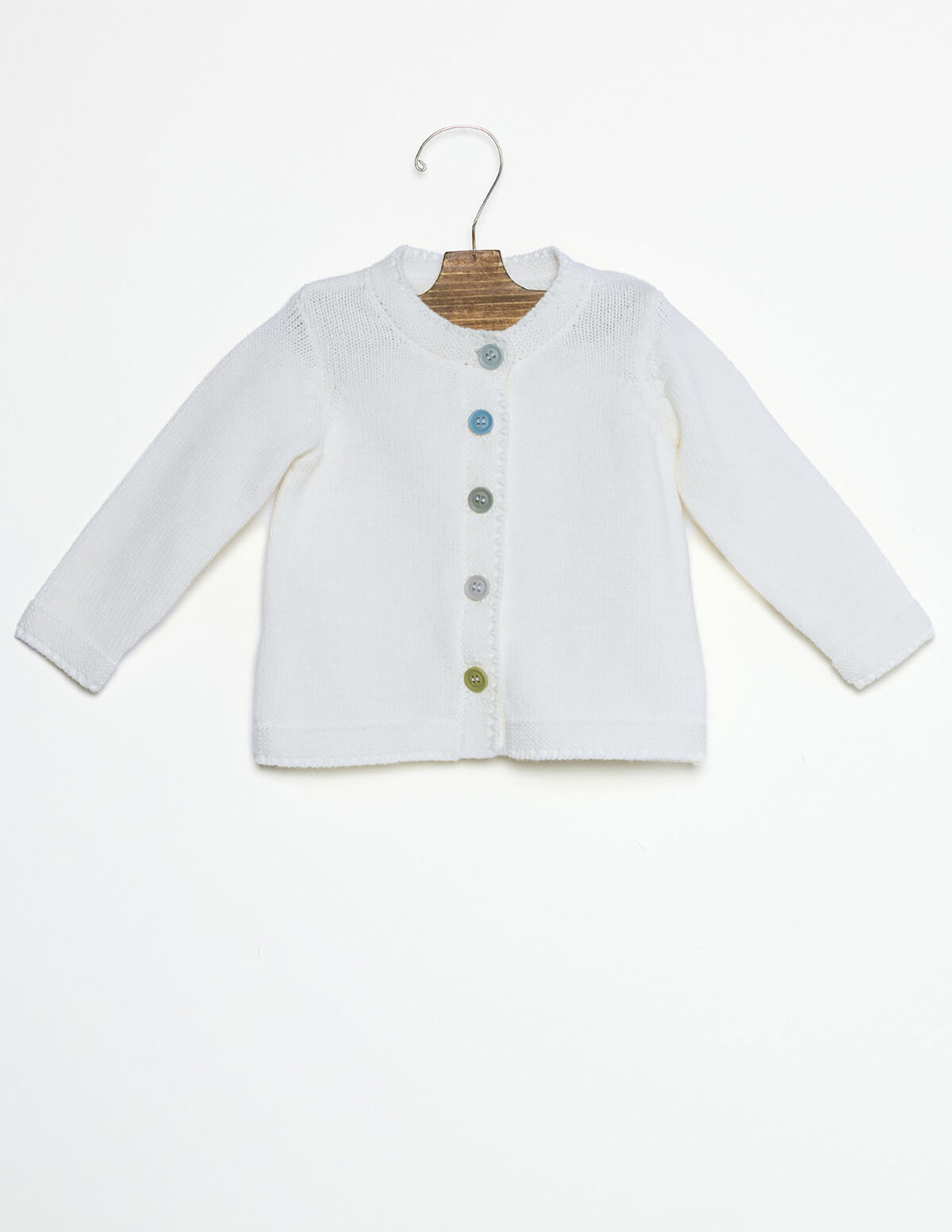 CHAQUETA CRUDO BOTONES COLOR