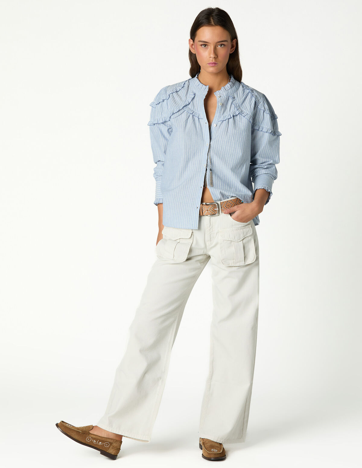 BEIGE POCKET TROUSERS