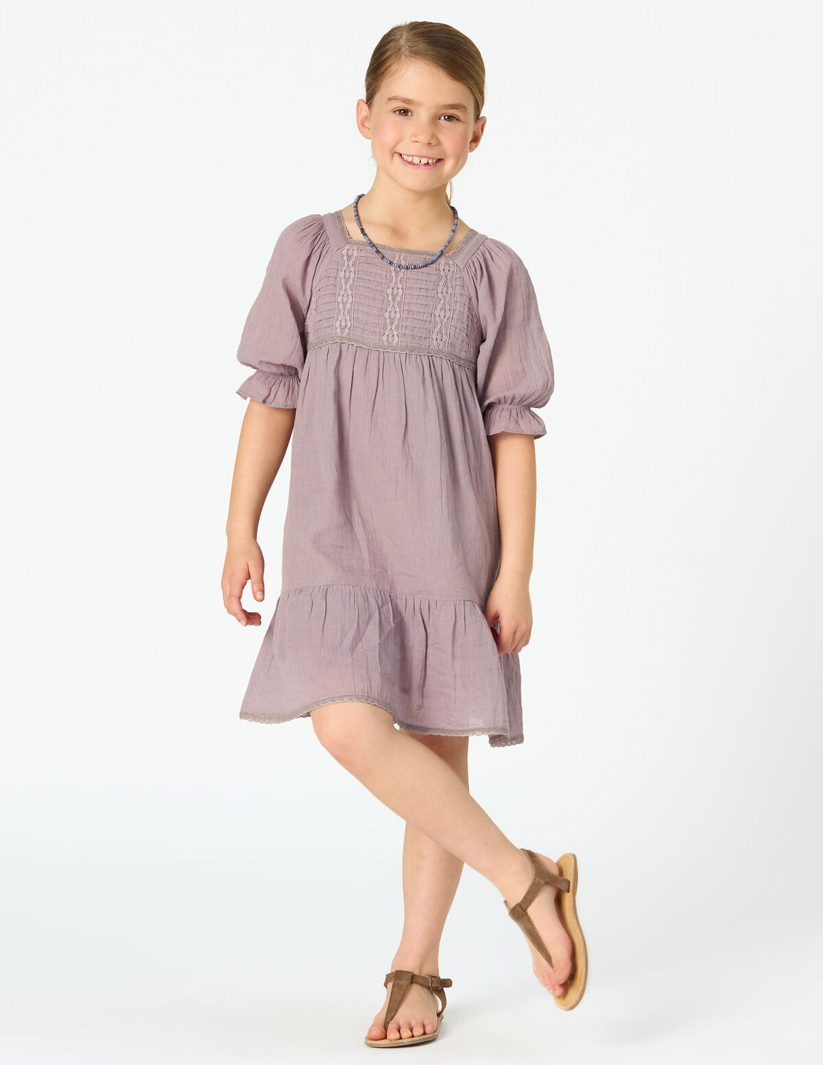 OVERCAST PIN-TUCK DRESS