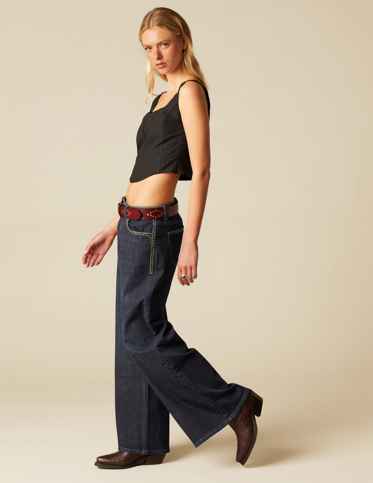 TOP RED CORTES NEGRO