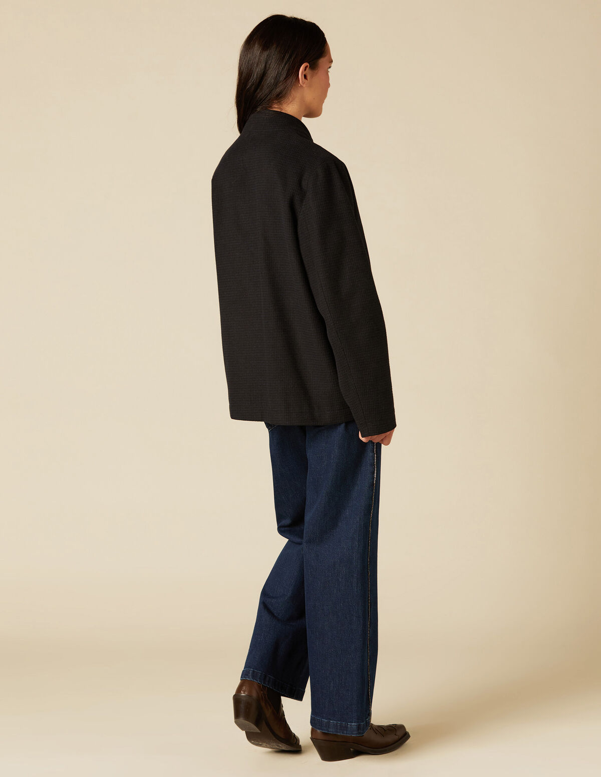 MANTEAU OVERSIZE PETITS CARREAUX