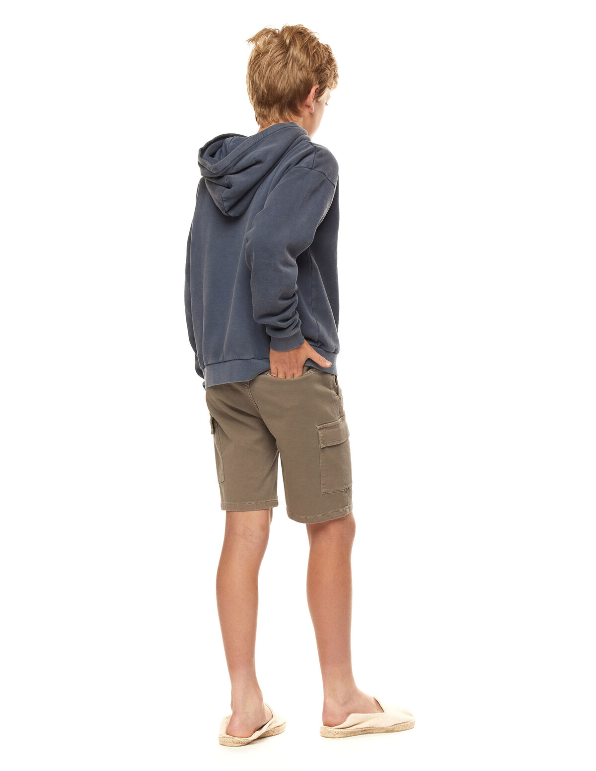 Grey cargo bermuda shorts