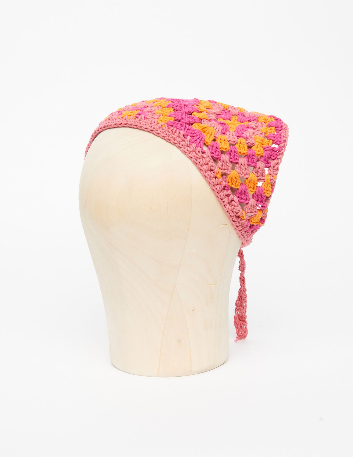 Blue multicolour jersey-knit bandana