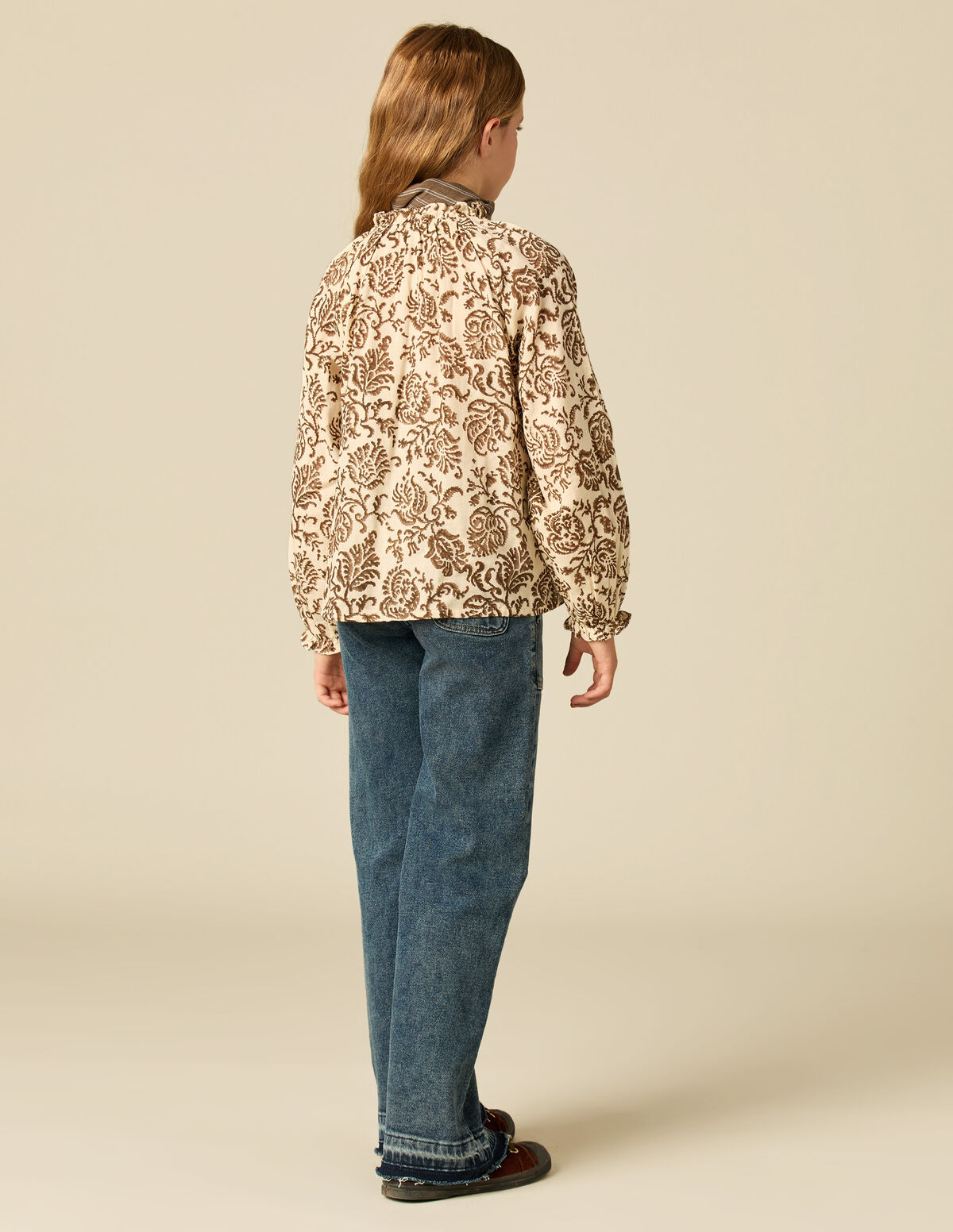 CAMISA FLORAL VINTAGE BROWN