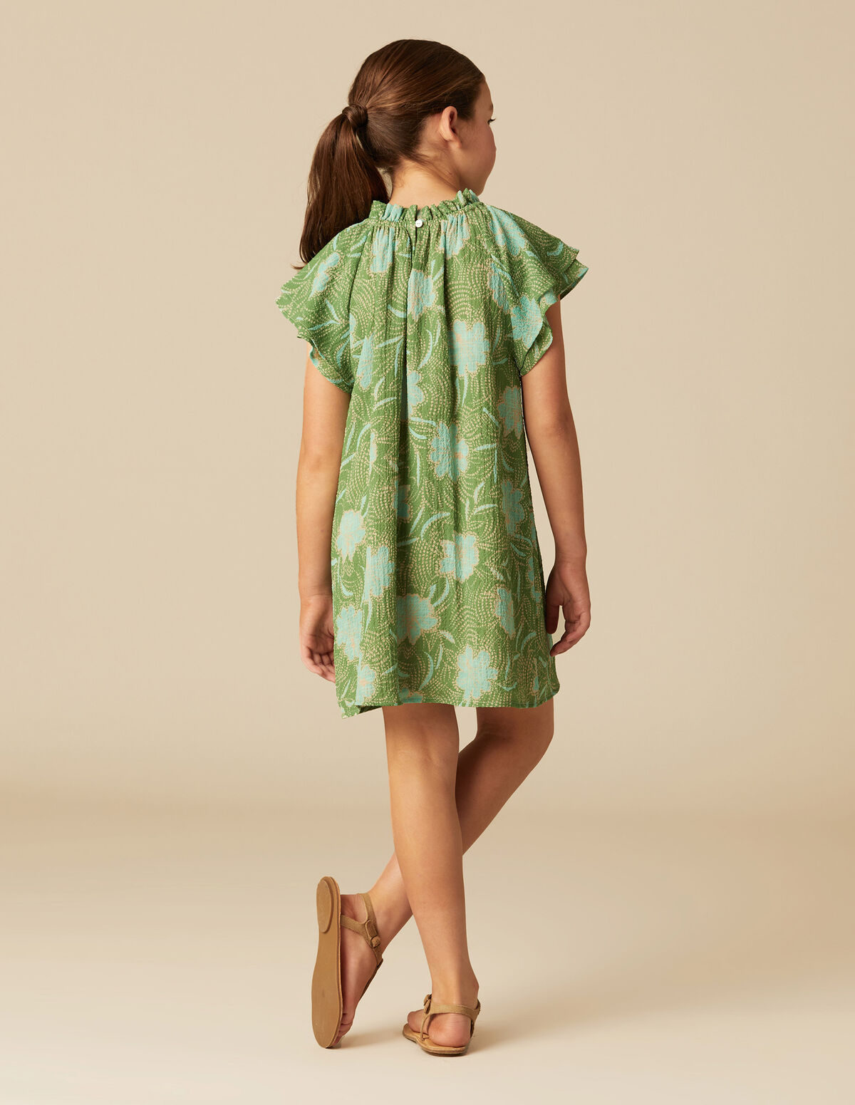 VESTIDO PRINT FLOR VERDES