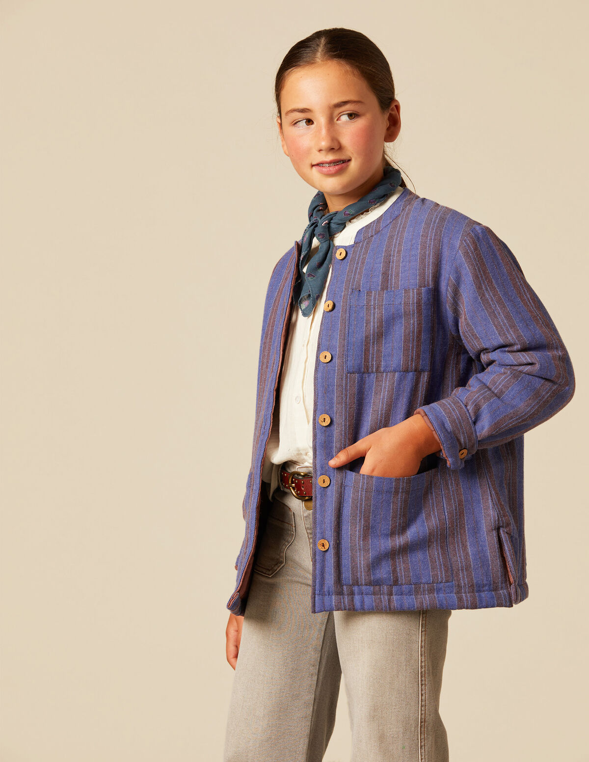BERRY STRIPED JACKET