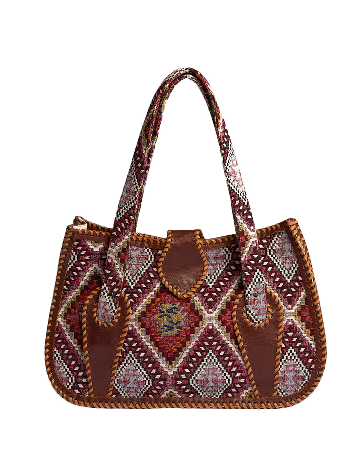 MALA JACQUARD E COURO