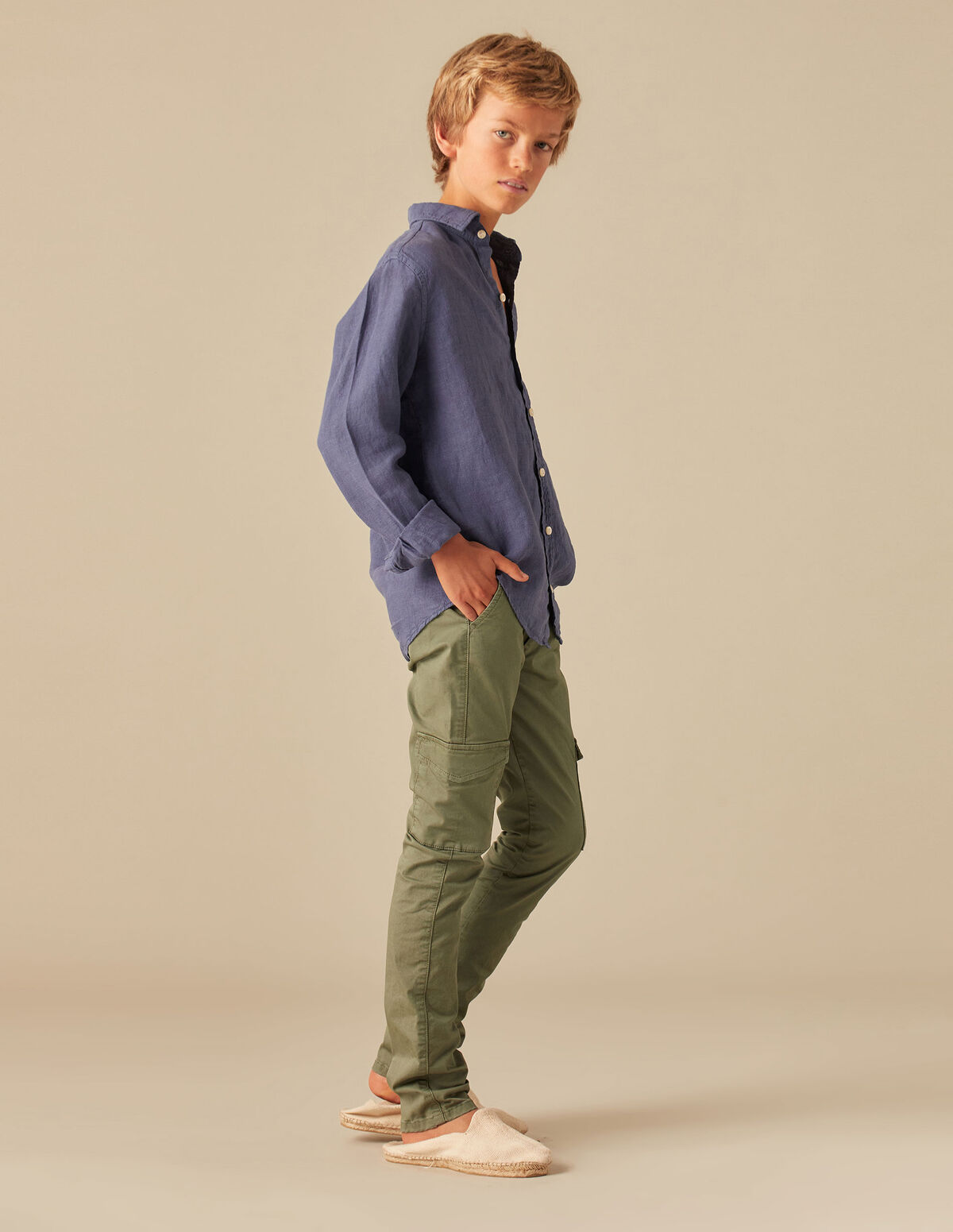 BLUE CARGO TROUSERS