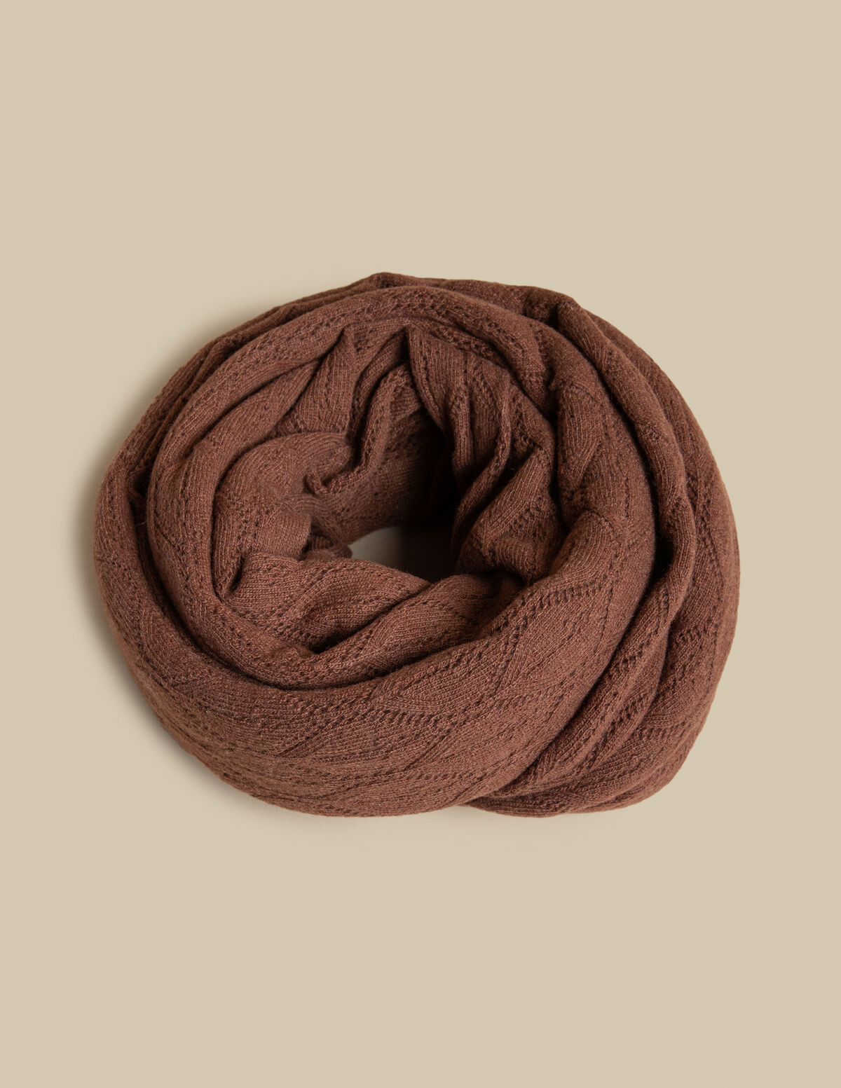 ÉCHARPE MAILLE LOSANGES GRISE