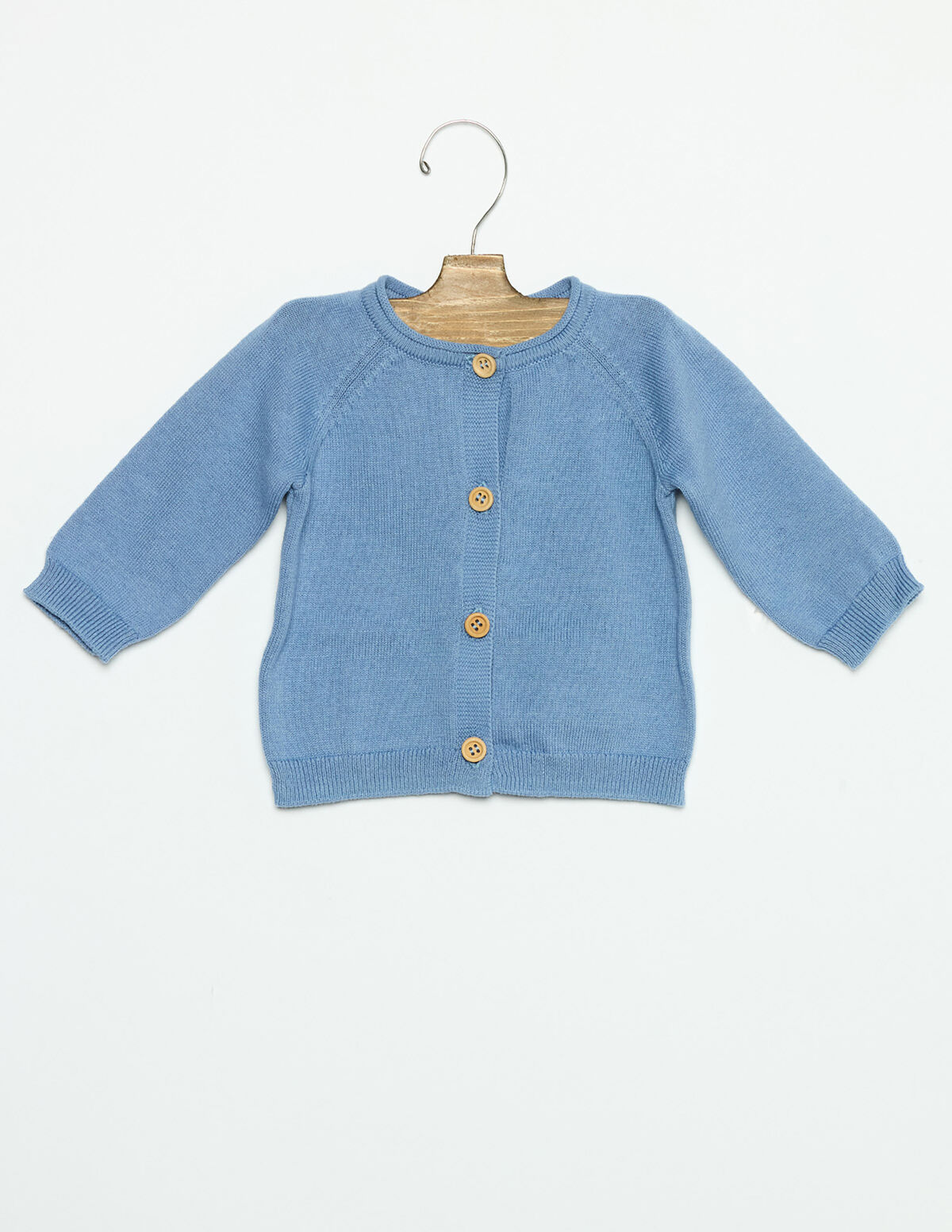 CASACO BEB&Eacute; BOT&Otilde;ES ANILINE BLUE