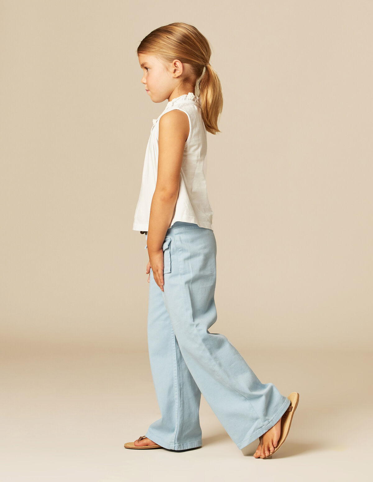PANTALON POCHES RABAT VERT