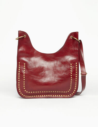 Burgundy studded shopping bag - View all > - Nícoli