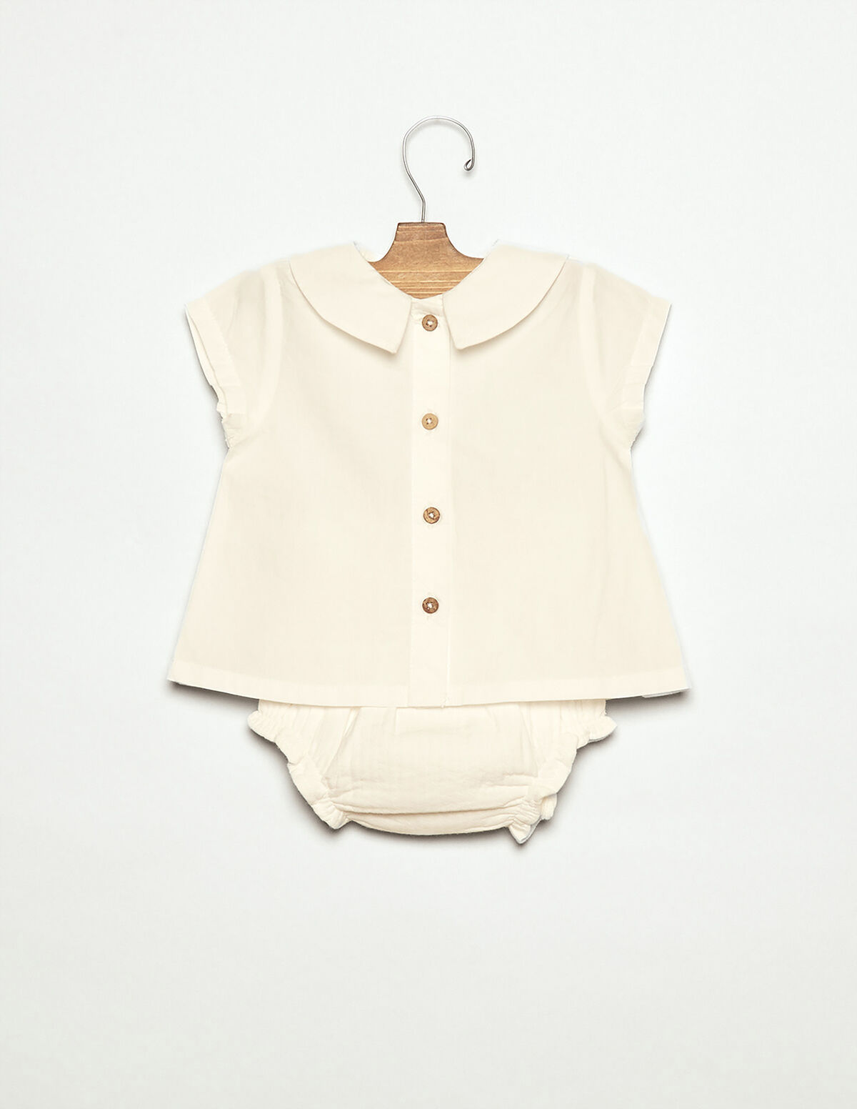 WHITE PIQU&Eacute; BLOOMERS