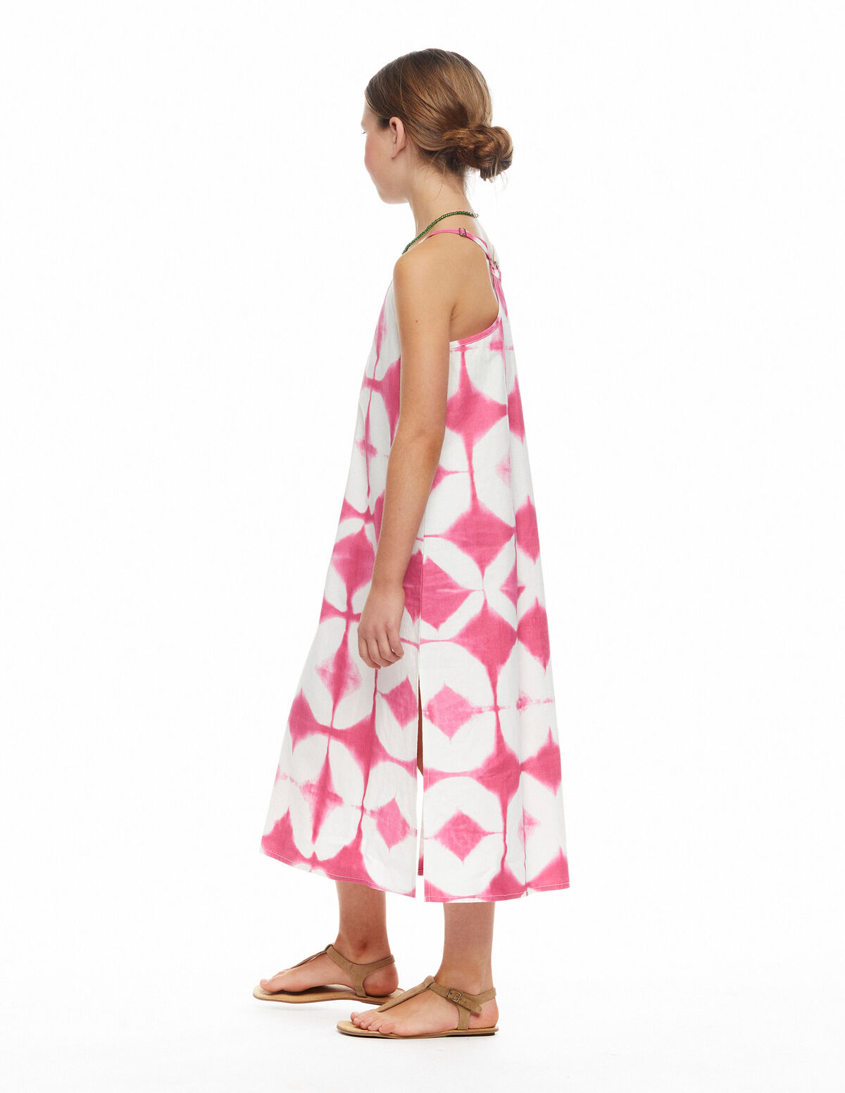 Vestido largo tie dye azul