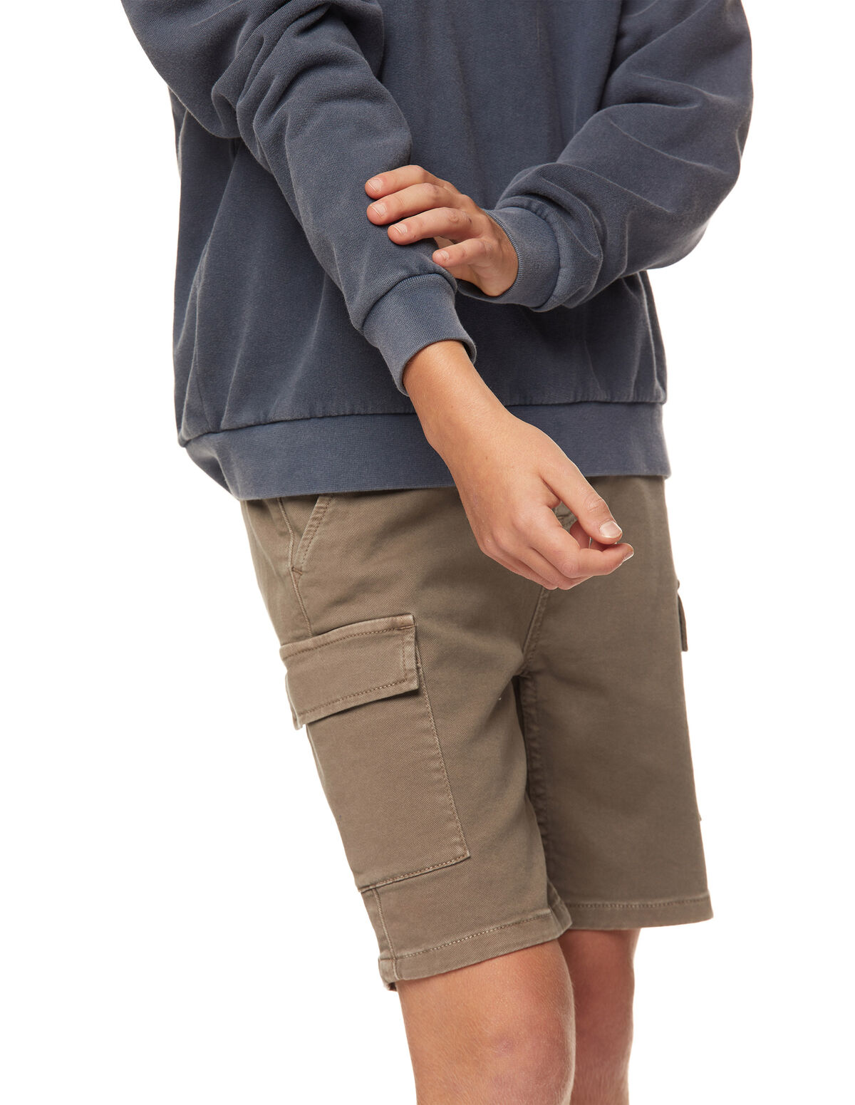 Grey cargo bermuda shorts