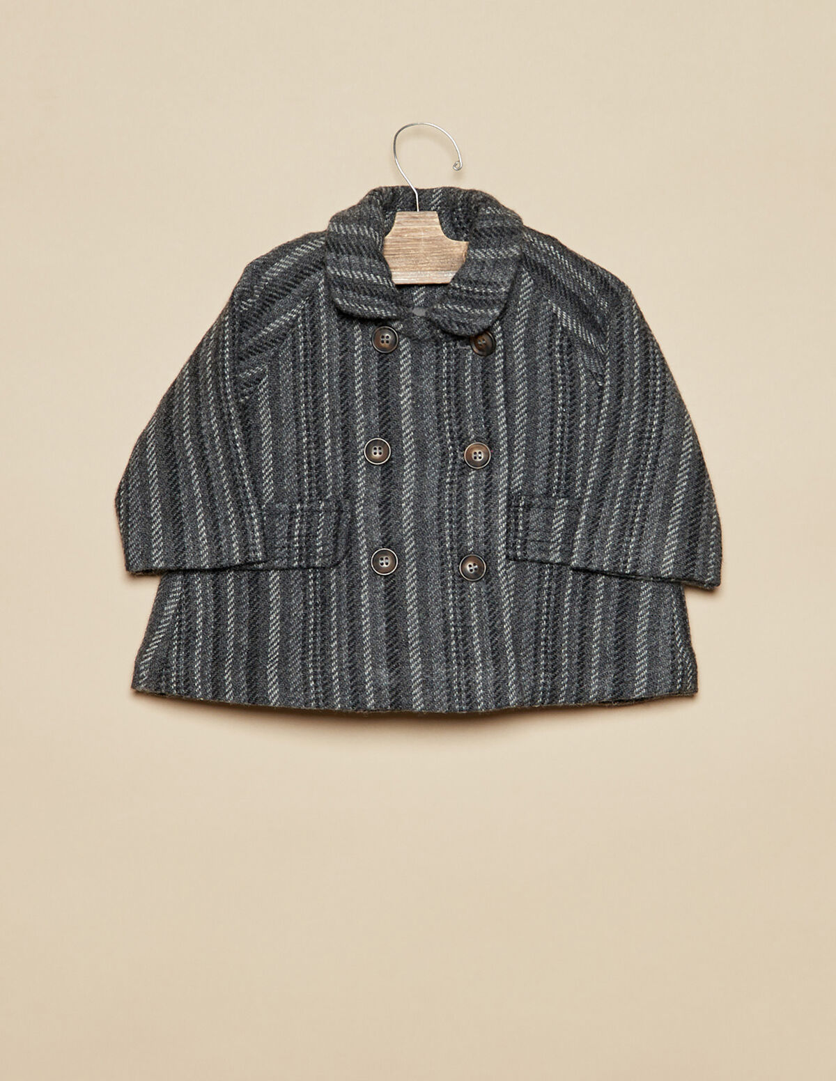 SOBRETUDO BEBÉ RISCA CINZENTO