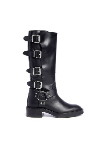 Black boots with buckles - BLACK NIGHT OUT - Nícoli