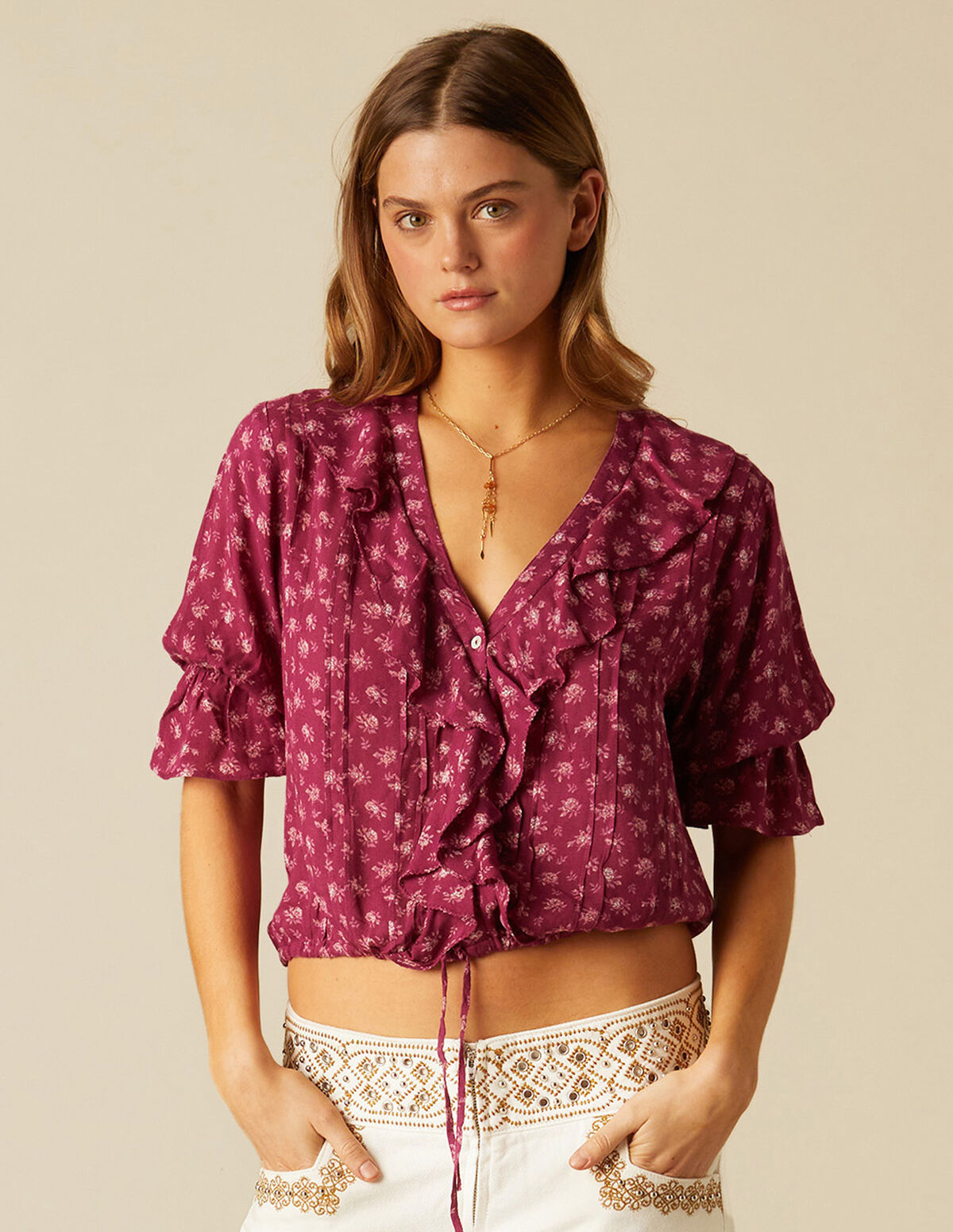 CAMISA FLORES AZUL