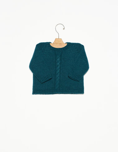 Dark green cable-knit jumper - View all > - Nícoli