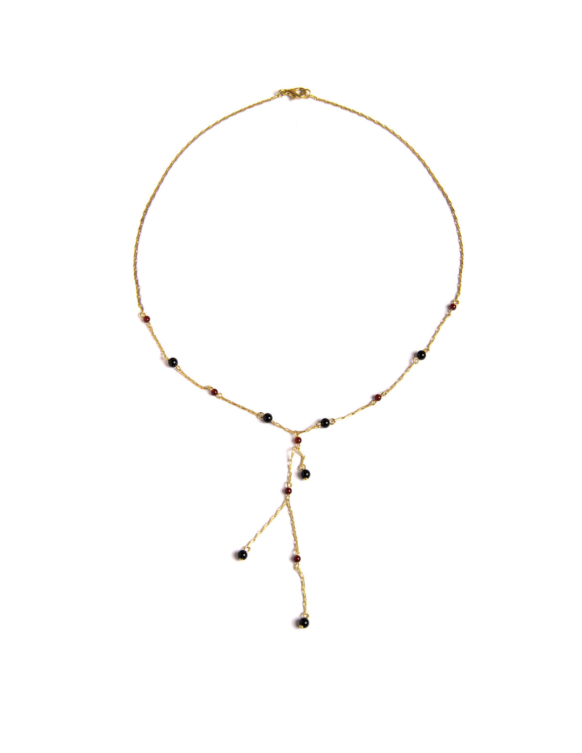 COLLIER CHAÎNE DORÉE SPHÈRES