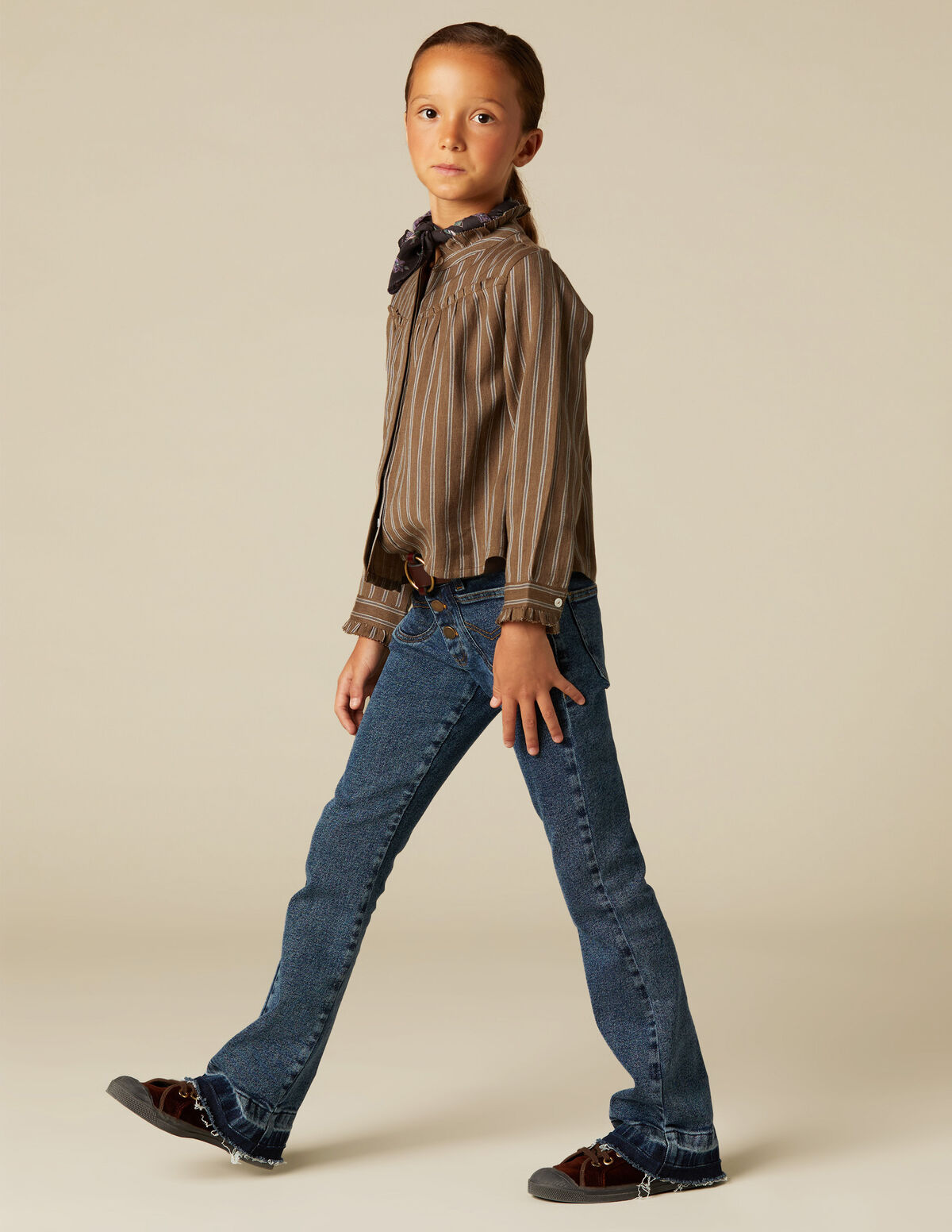 BROWN STRIPED SHIRT