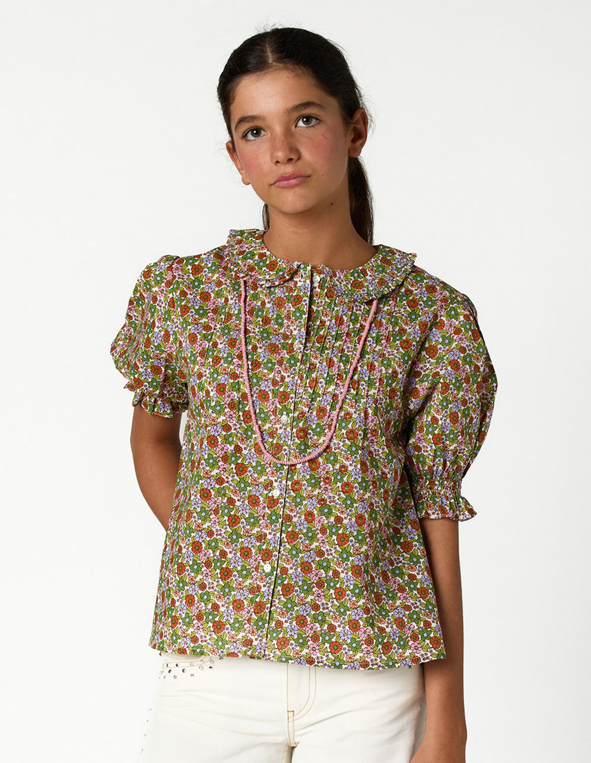 BLUE FLORARL PRINT SHIRT 