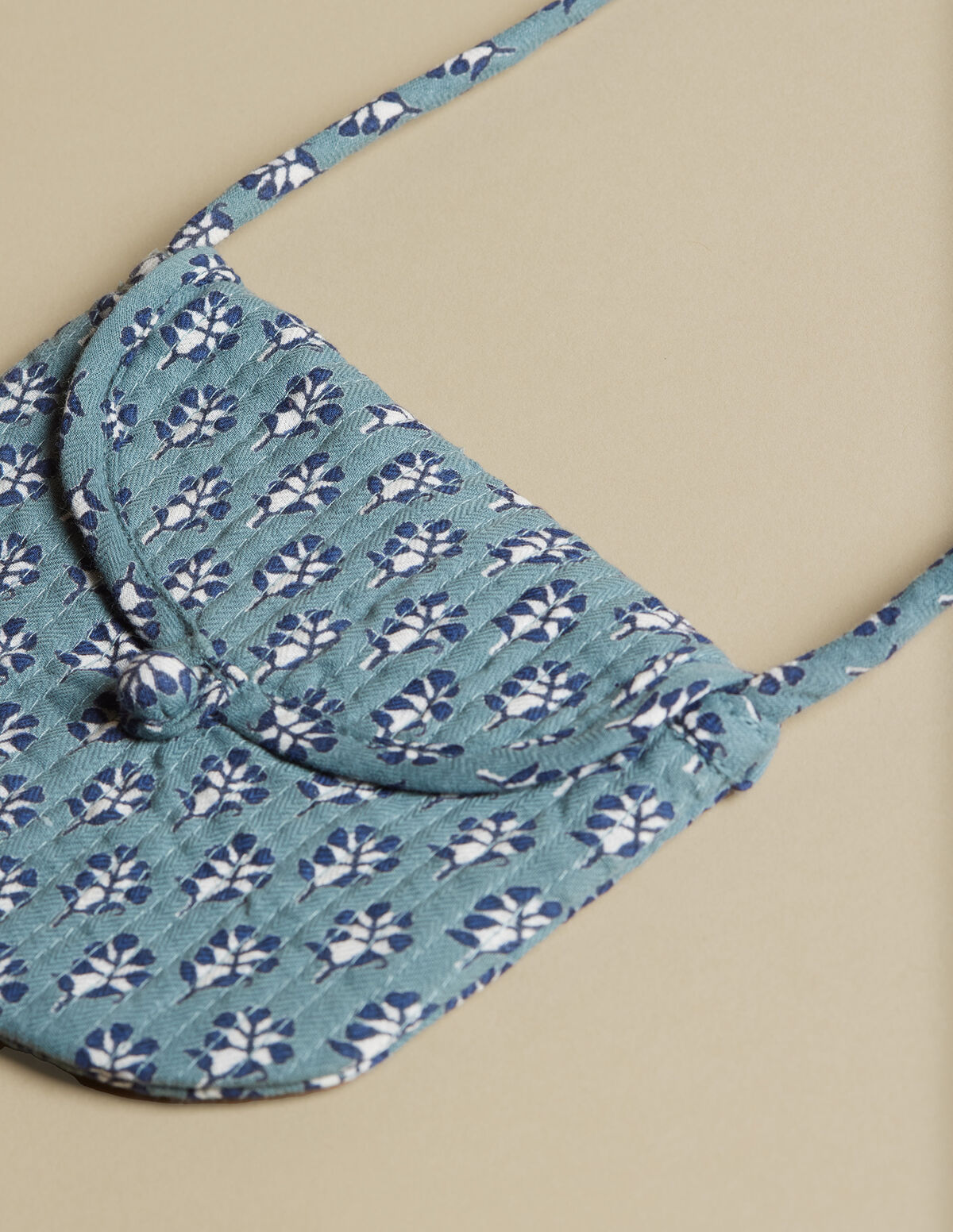 BANDOULIÈRE BOUQUET FLEURS BLEUE