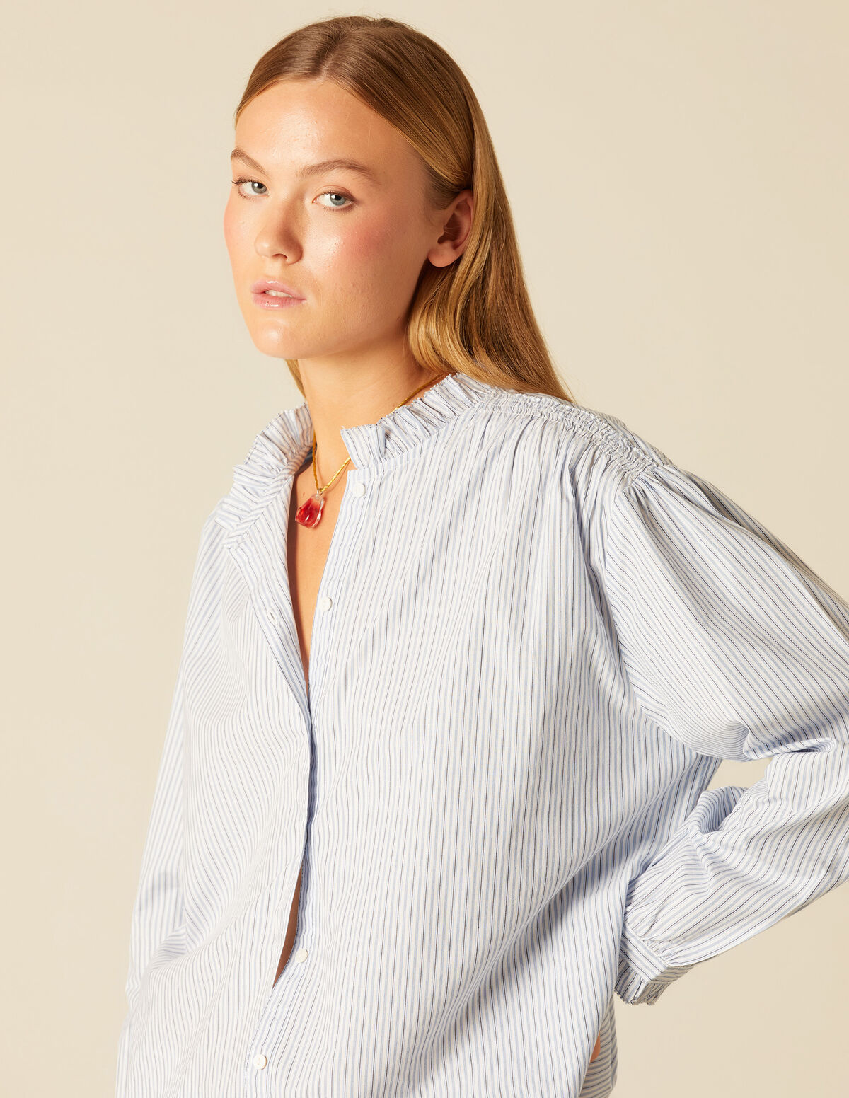 CHEMISE RAYURES BLEUE