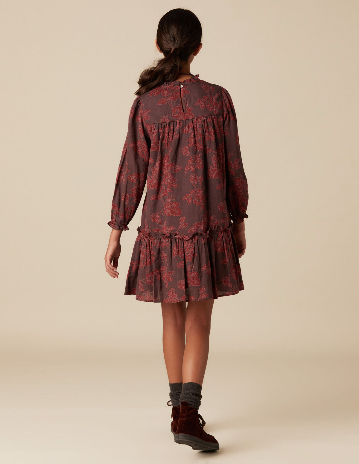 VESTIDO CONTRASTE ANTRACITE