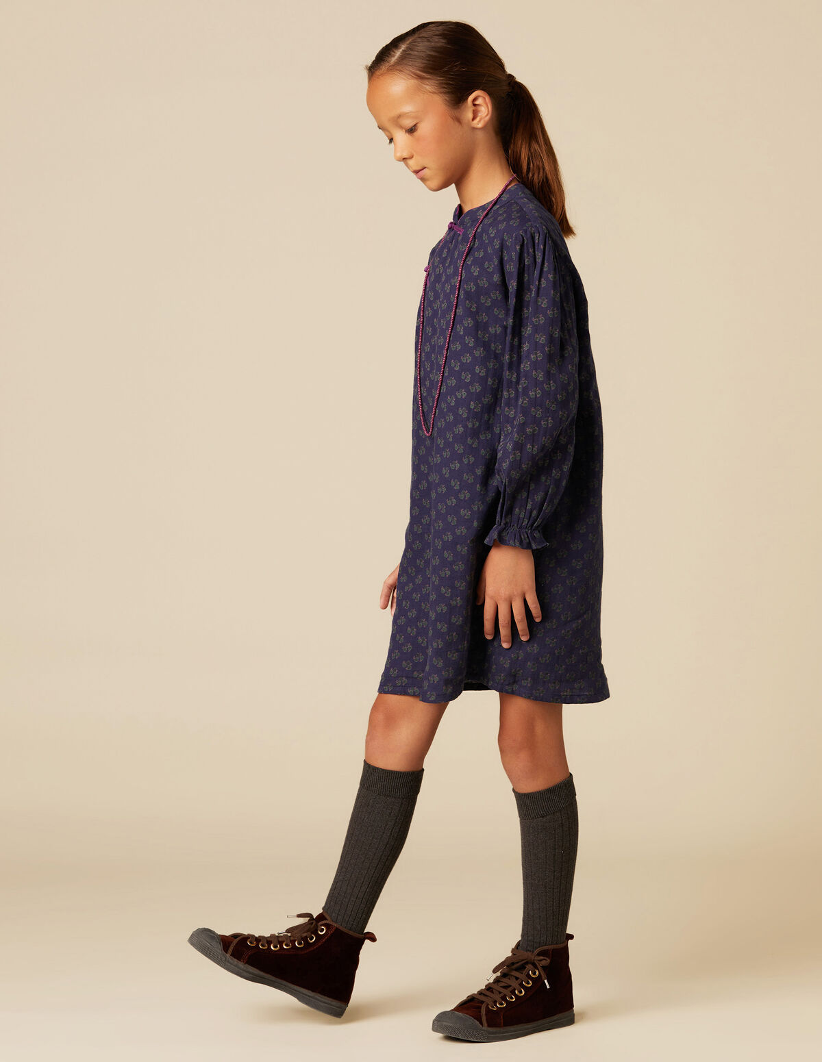 BLUE PRINT DRESS