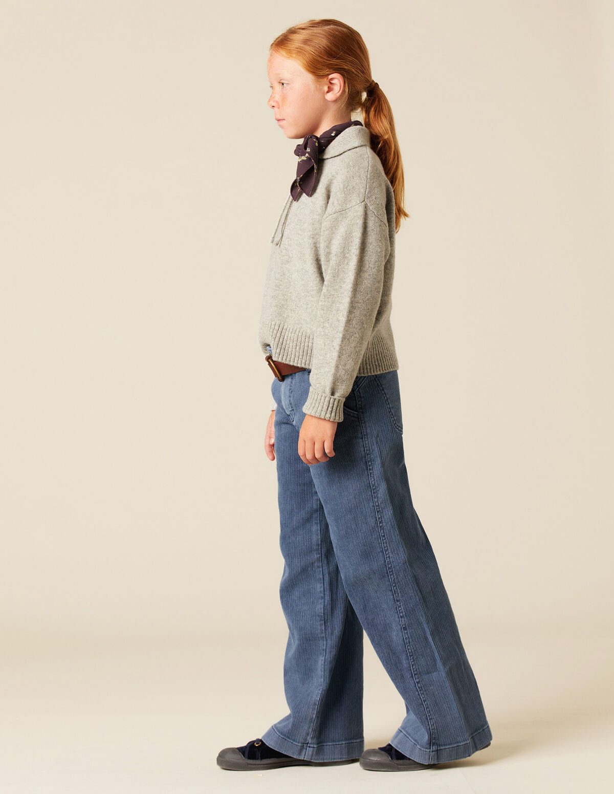 GREY CORD JUMPER