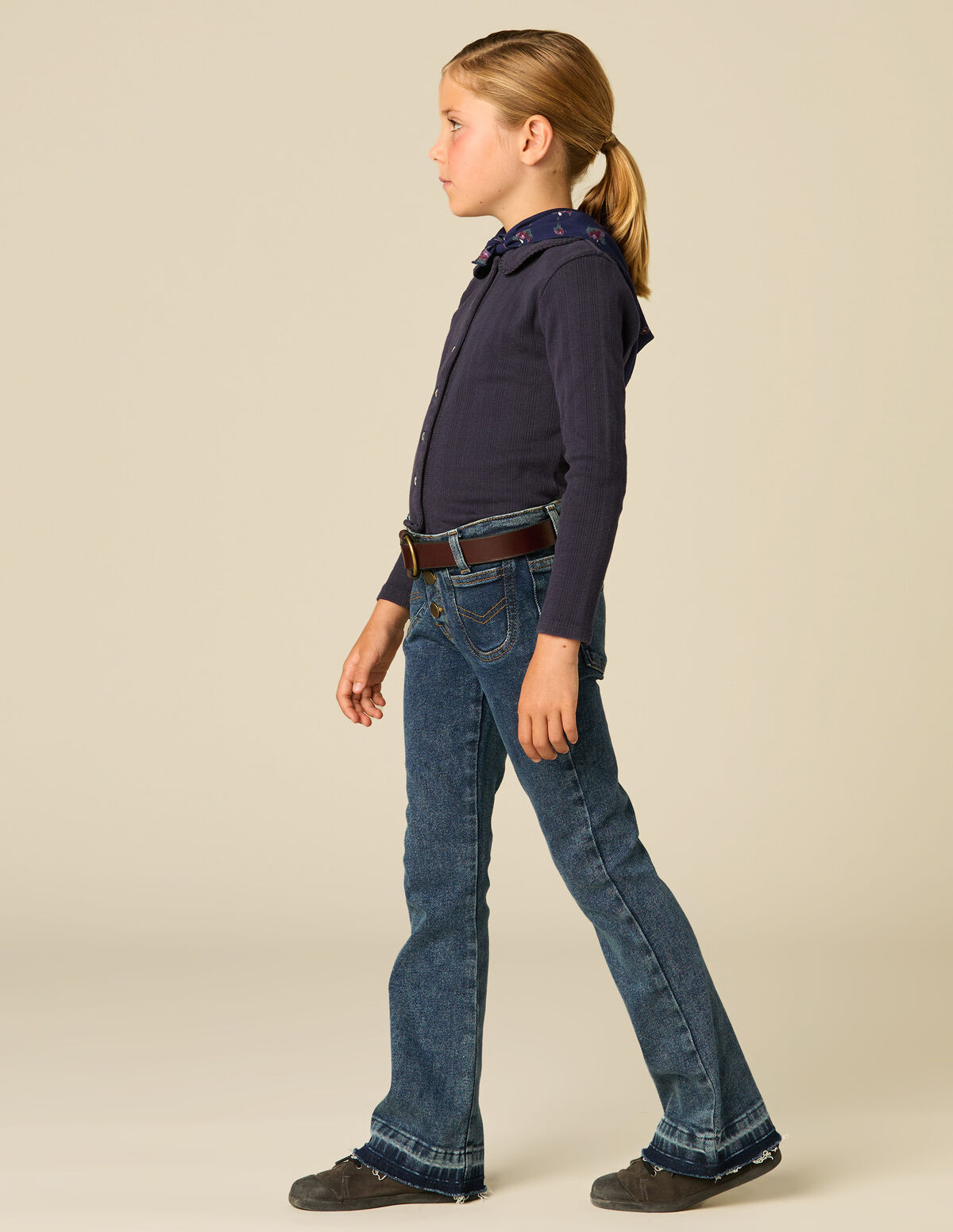 BLUEBERRY POINTELLE T-SHIRT