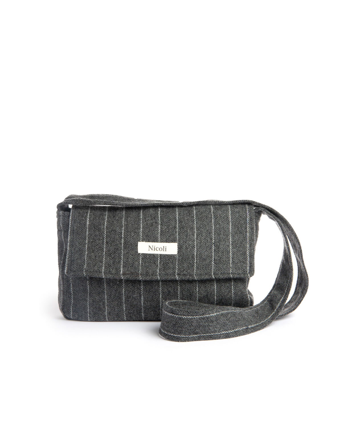 GREY STRIPED TOTE BAG