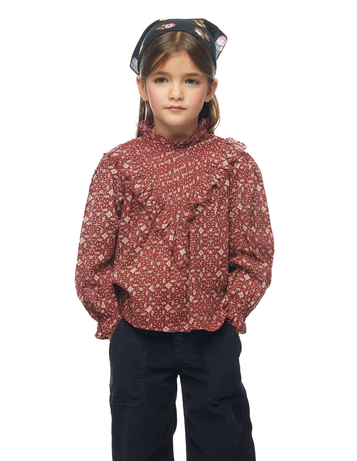 ANTHRACITE CORDUROY WIDE LEG TROUSERS