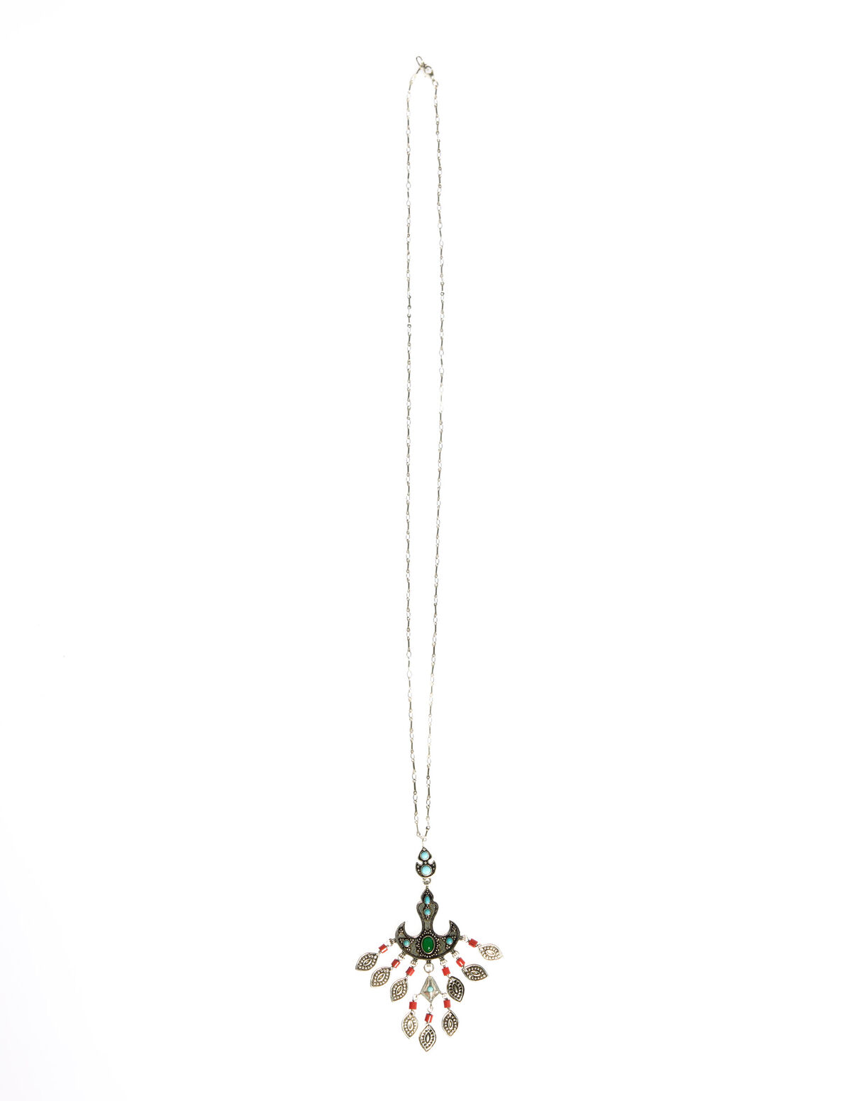 COLLIER ETHNIQUE ARGENT&Eacute;
