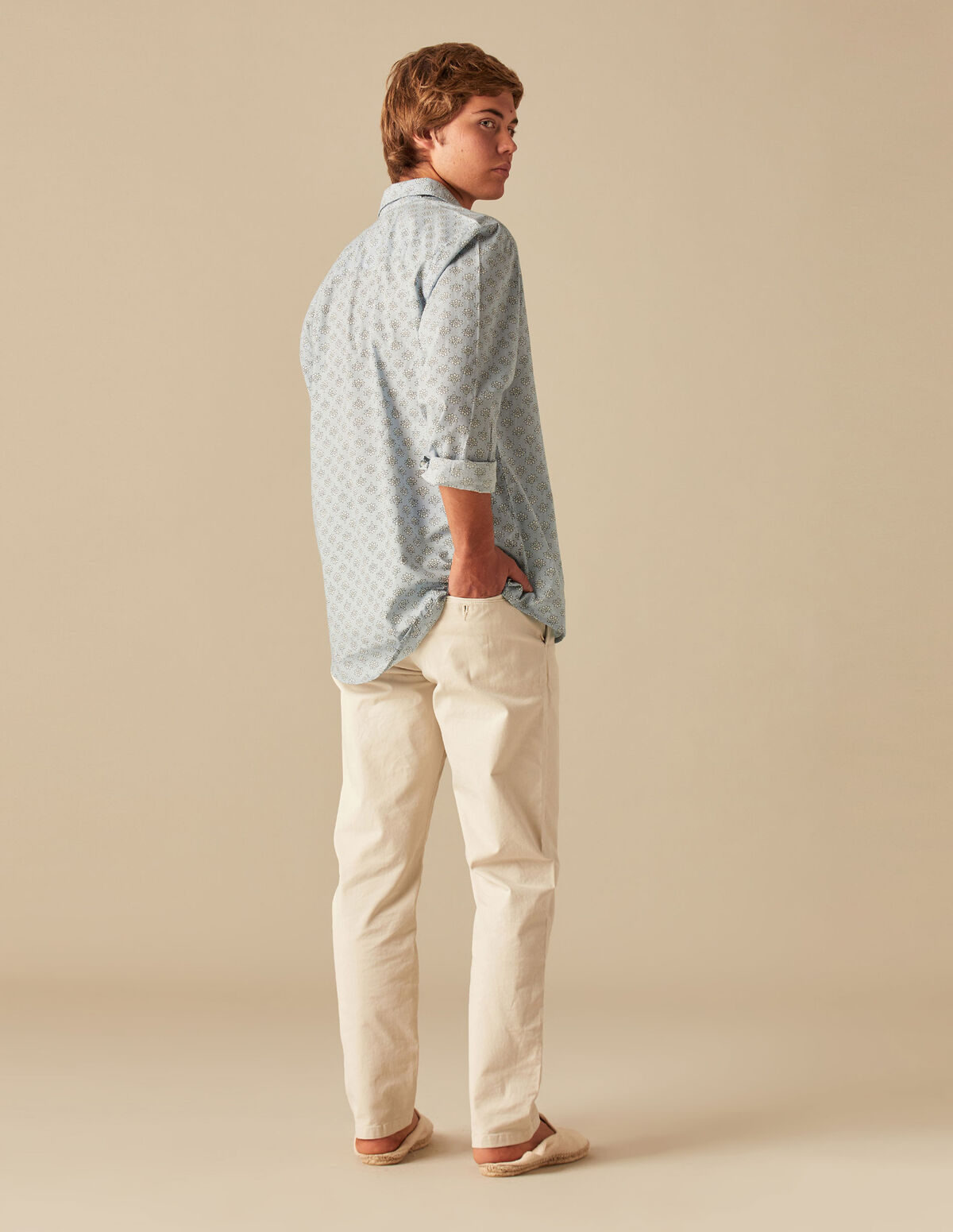 CAMISA HOJAS AZUL