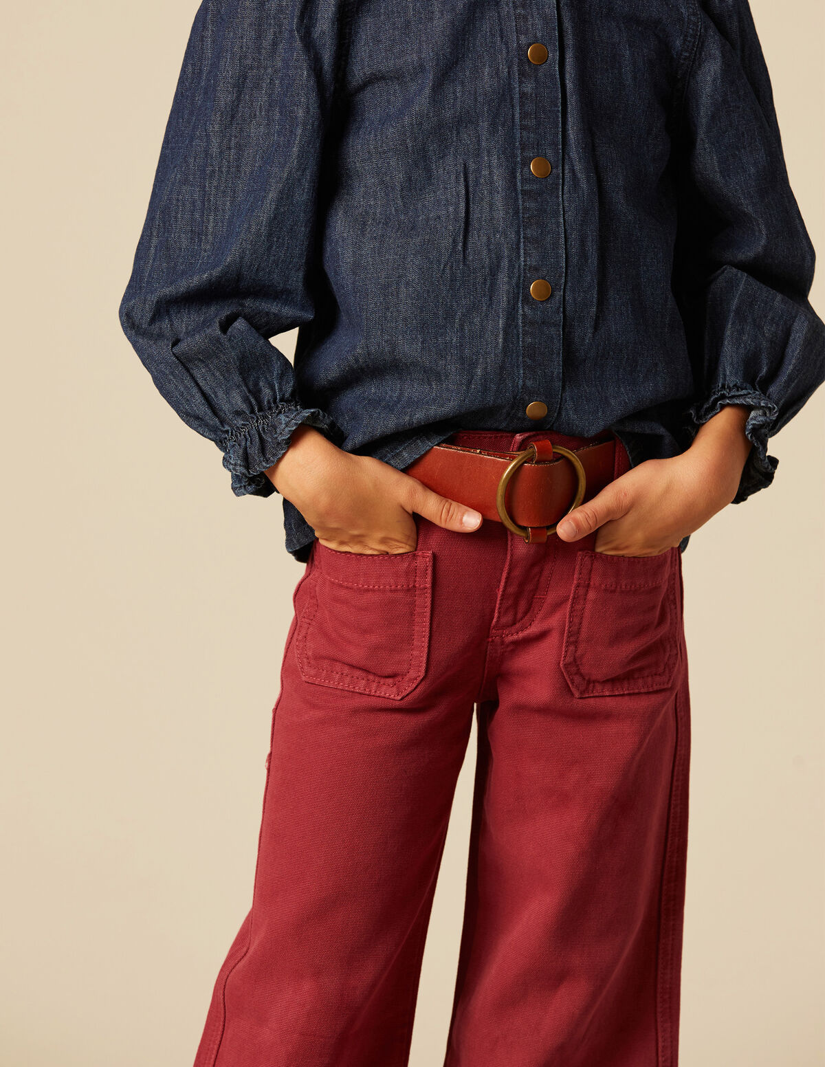 PANTALON POCHE INDIAN RED