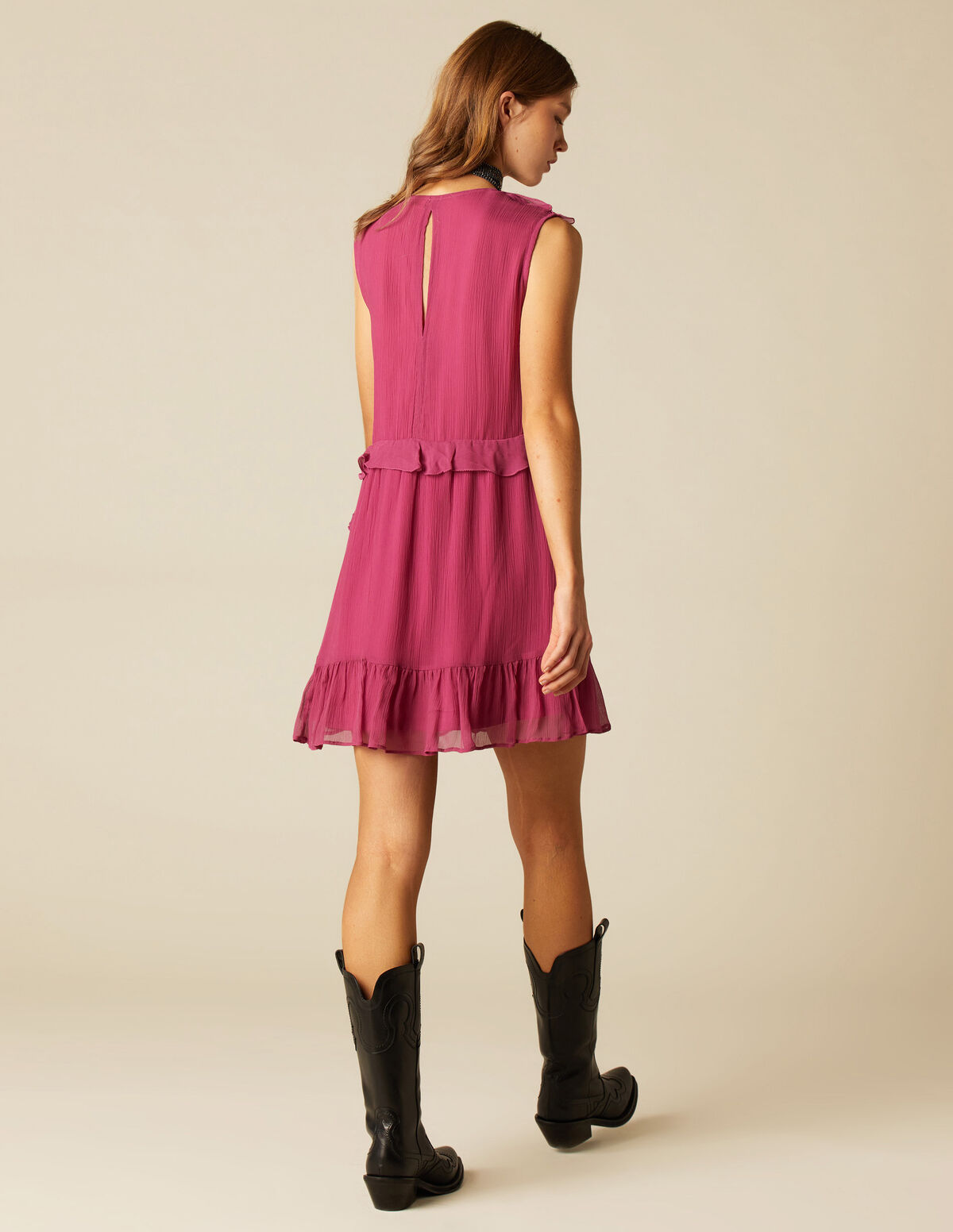 VESTIDO CAPAS AZUL