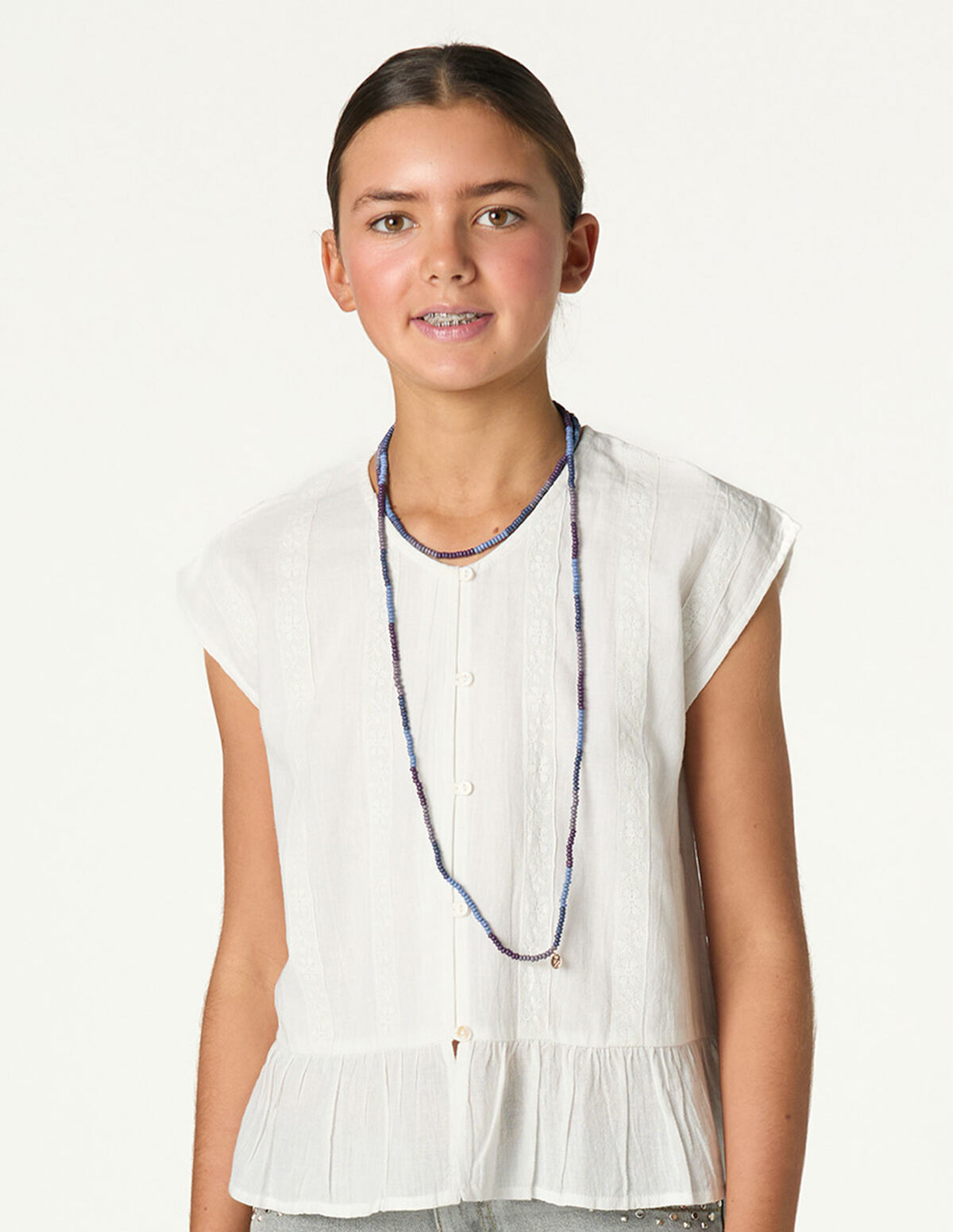 CAMISA BORDADA ROSA