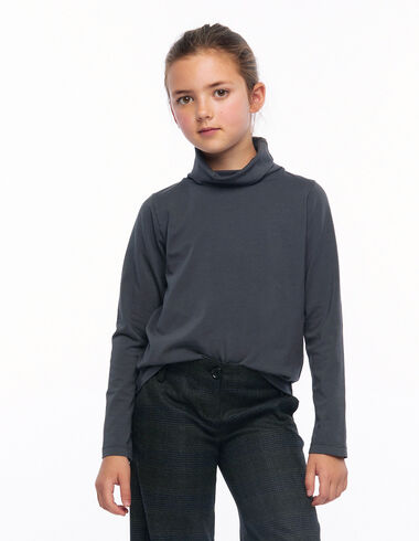 Anthracite turtleneck T-shirt - View all > - Nícoli