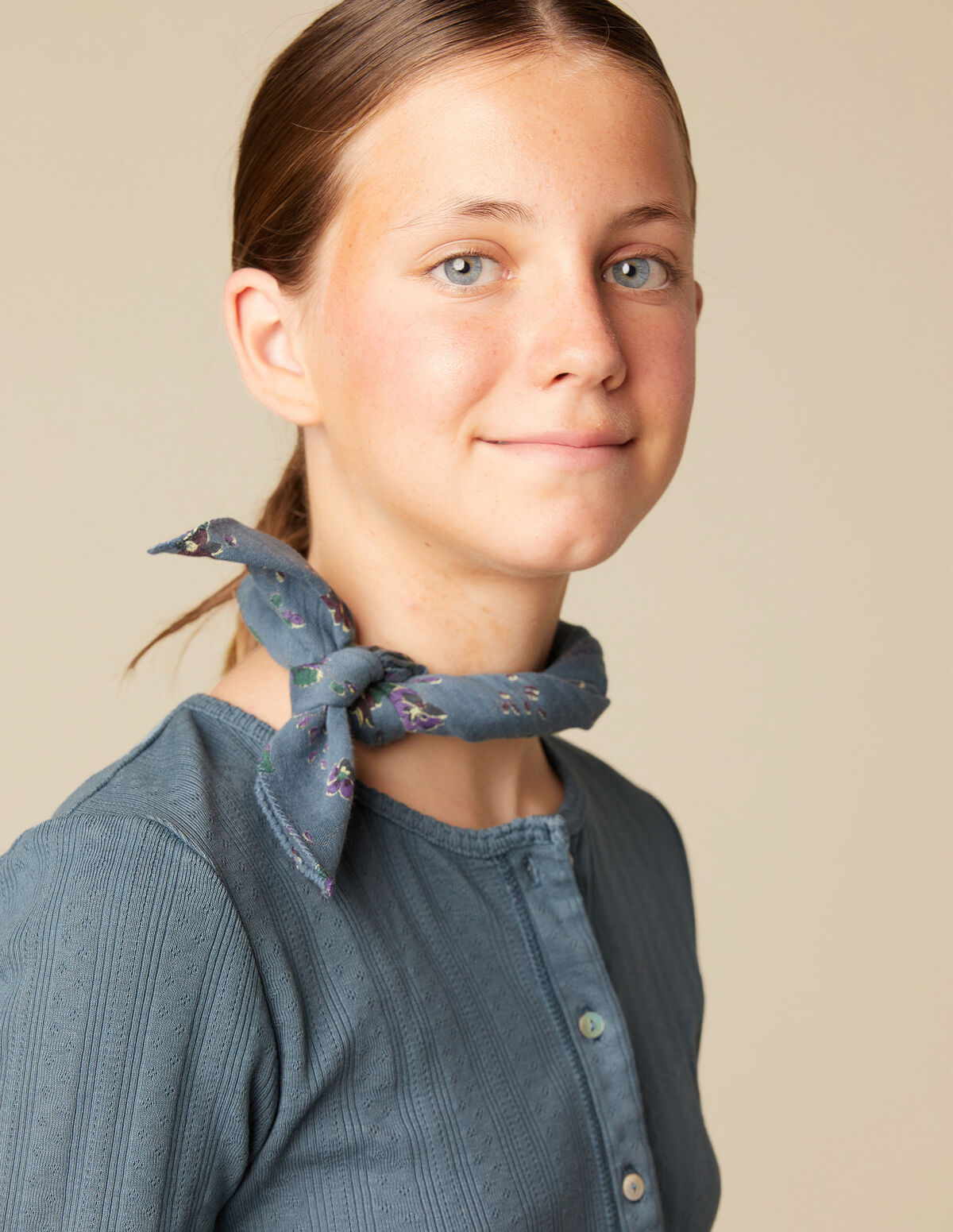 BLUEBERRY POINTELLE T-SHIRT