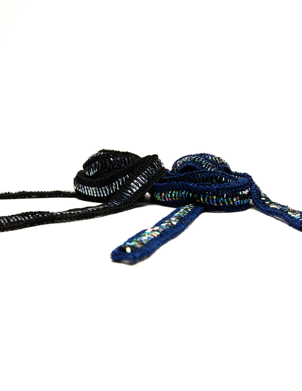 BLUE BEADS SCARF