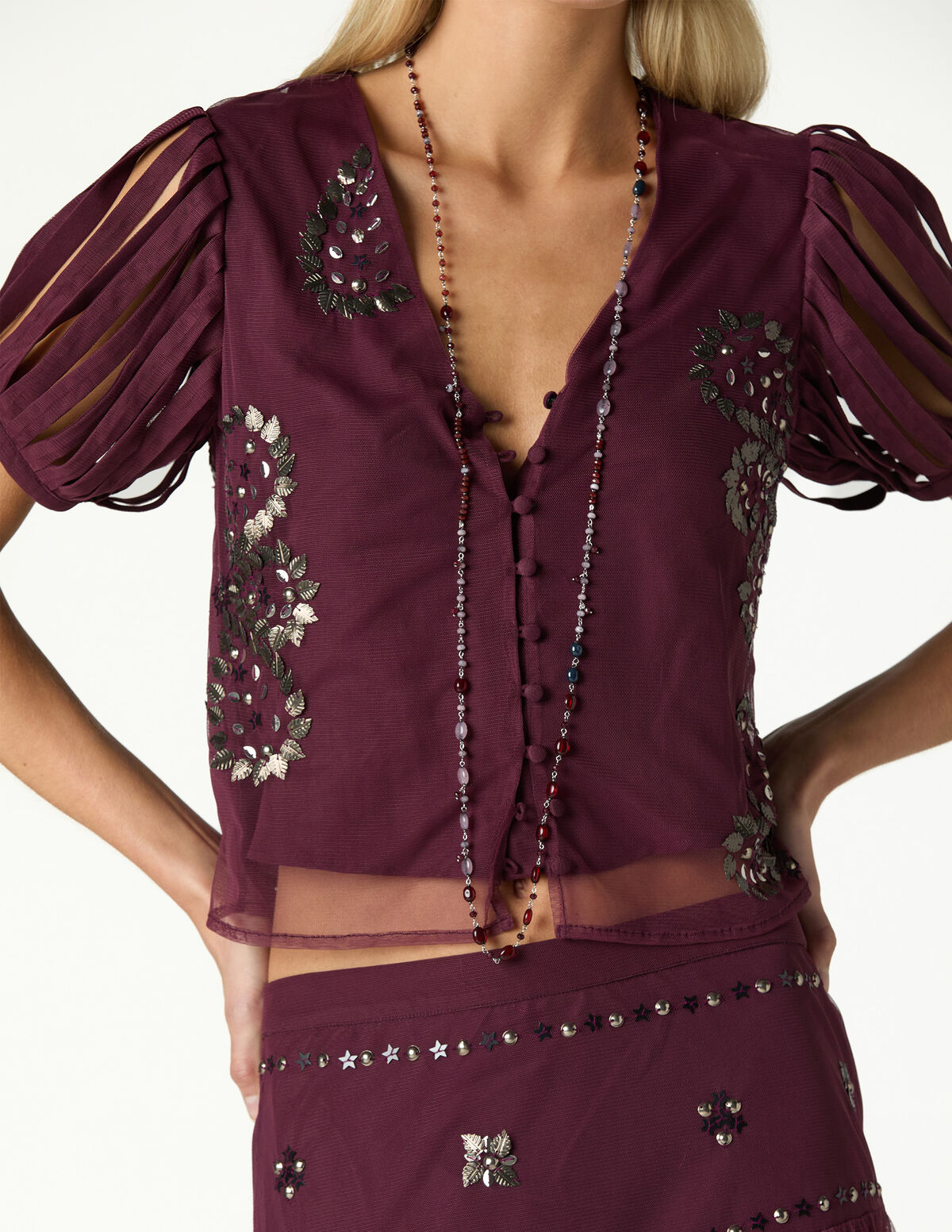 ANTHRACITE EMBROIDERED SHIRT